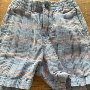 Janie and Jack Blue Plaid Kids Shorts